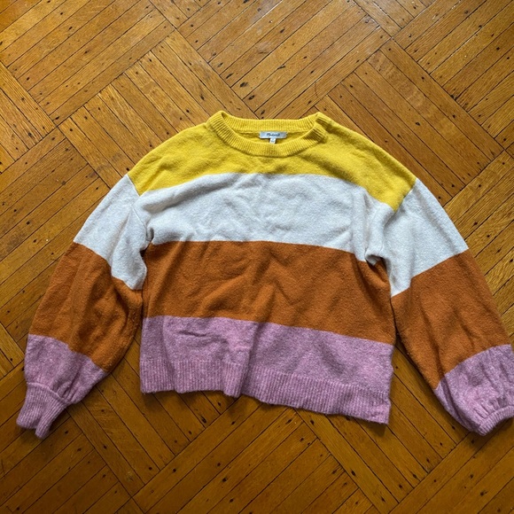 COPY - Madewell Striped Gladwell Balloon Sleeve Sweater - Picture 2 of 3